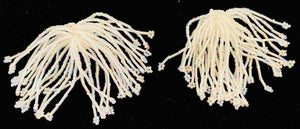 Epaulet Pair with Iridescent Beads 2.5" x 2.5"