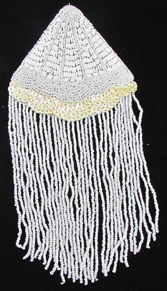 Epaulet with White and Cream Sequins and Beads 9