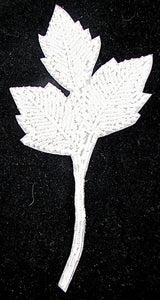Leaf with Iridescent Beads 6" x 3"