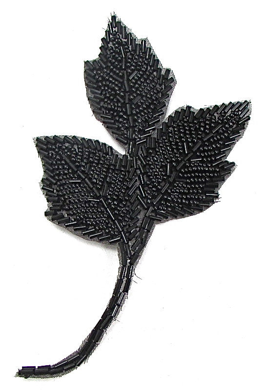 Leaf with Black Beads 6