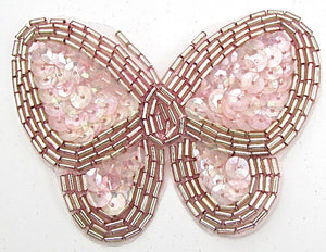 Butterfly Pink with Silver Trim 2.5" x 3.5"