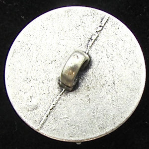 Button With Clear Glass in Silver Setting 1"