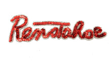 Load image into Gallery viewer, Choice of Color &quot;Reno Tahoe&quot; Word with Sequins and Beads 9&quot; x 2.5&quot;