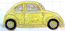 Load image into Gallery viewer, Volkswagen Bug with Yellow Sequins and Beads 3.5&quot; x 8&quot;