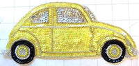 Volkswagen Bug with Yellow Sequins and Beads 3.5