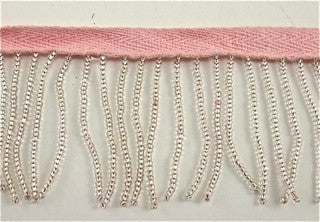 Trim Fringe with Pink Small Beads 2