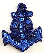 Load image into Gallery viewer, Anchor Royal Blue 2.5&quot; x 2&quot; - Sequinappliques.com