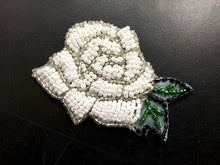 Load image into Gallery viewer, Rose, White, All Beads 2&quot; x 3&quot;