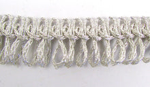 Load image into Gallery viewer, Trim with Silver Bullion Thread 1&quot; Wide