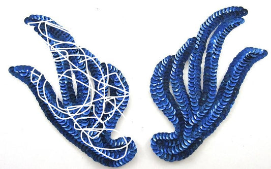 Leaf Single with Dark Turquoise Sequins* 6" x 3"