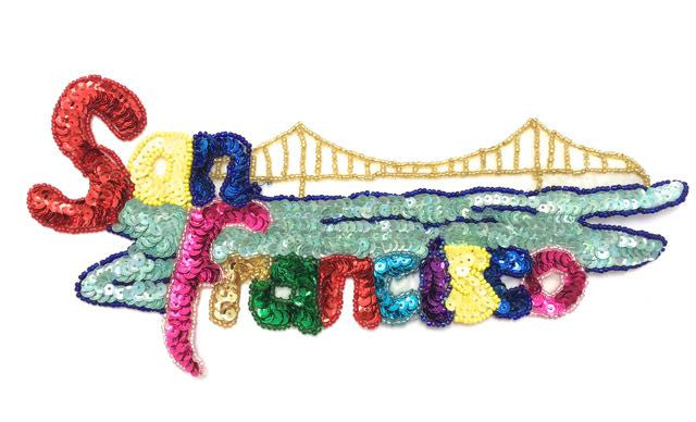 San Francisco with Multicolored Sequins and Beads 4.5