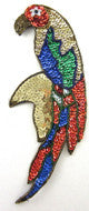 Parrot with Gold Sequin Branch other Multi-Colored Sequins and Beads 9