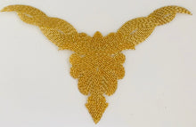 Load image into Gallery viewer, Designer Motif Neck Line with Gold Sequins and Beads 7&quot; x 10.25&quot;