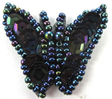 Load image into Gallery viewer, Butterfly with Moonlight Sequins and Beads 1&quot; x 1.25&quot;