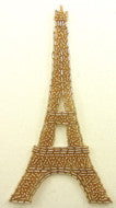 Eiffel Tower with Rose Gold Beads 6.25" X 3"