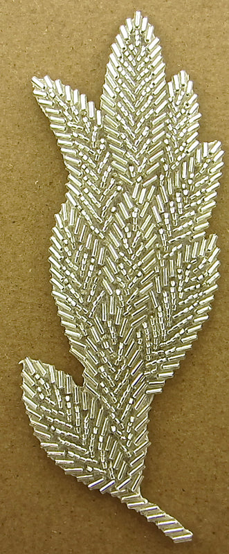 Leaf with Silver Beads 5.5