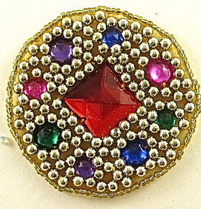 10 PACK Jewel with Beads and Gems 2.5" - Sequinappliques.com