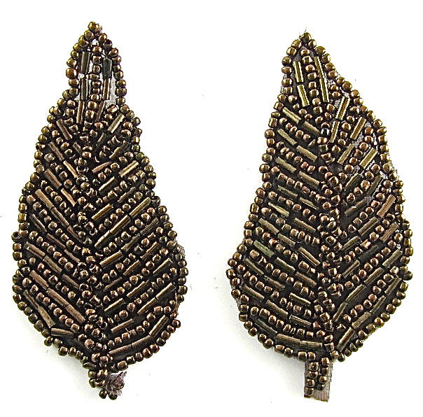 Leaf Pair with Bronze Beads 3
