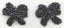 Load image into Gallery viewer, Bow Pair Gun Metal Beads 1&quot; x 1.25&quot;
