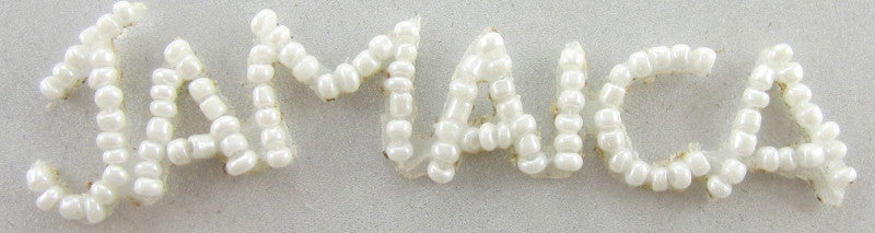 Jamaica Letters with White Beads .5