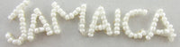 Jamaica Letters with White Beads .5