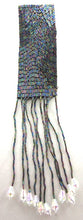 Load image into Gallery viewer, Epaulet with Moonlite Beads with Fringe and Clear Beads 11&quot; x 2&quot;