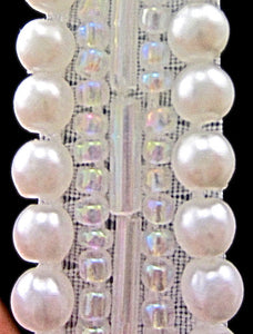 Trim with Five Row Beads and Pearls .5"