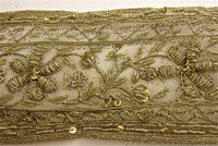 Trim Vintage Bullion with Flowers Very Detailed 3