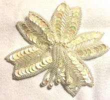 Load image into Gallery viewer, Epaulet with Iridescent sequins and Beads 3/5&quot; x 3&quot;
