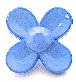 Button with Lite Blue Flower 3/4"