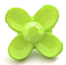 Load image into Gallery viewer, Button Lime Green Flower 3/4&quot;