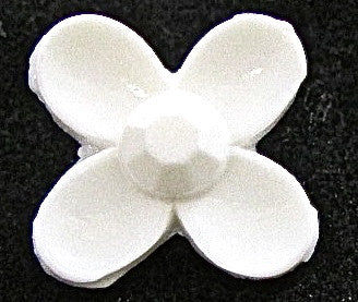 Button Flower White 3/4