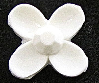 Button Flower White 3/4