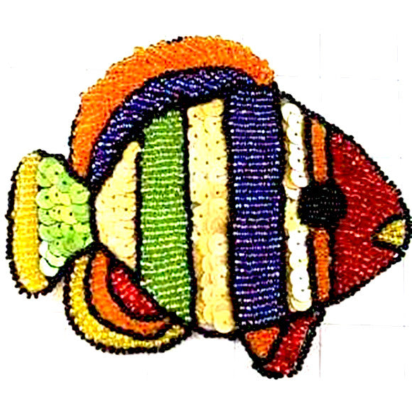 10 PACK Fish with Multi-Colored sequins and Beads 5