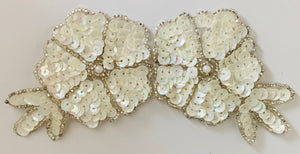 Choice of color Flower with Sequins and Silver Beads 6" x 3"