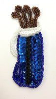 Golf Bag and Clubs Sequin Beaded, in 2 Size Variants