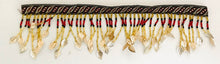 Load image into Gallery viewer, Southwester Trim with fringe and feathers 11&quot; remnant
