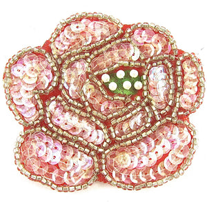 Flower with MultiColored Sequins and Beads 5" x 8"