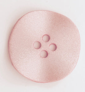 Button Pink Wavy Shape Two Sizes 1" and 3/4"