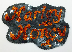 HARLEY HONEY Biker Words Patch Red and Black Sequins 3.5" x 5"