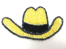 Load image into Gallery viewer, Cowboy Hat Yellow in 3 variants 3.25&quot; x 2.75&quot;