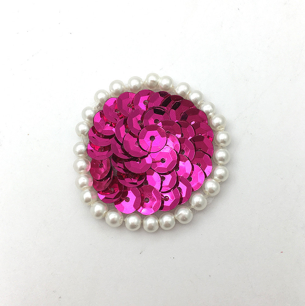 Choice of Color Dot with Sequin and Pearl Edge 1.25