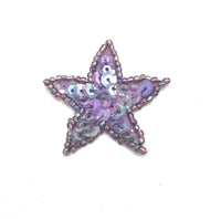 Star with Purple Iridescent Sequins and Beads 1.75
