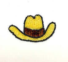 Load image into Gallery viewer, Cowboy Hat Yellow in 3 variants 3.25&quot; x 2.75&quot;