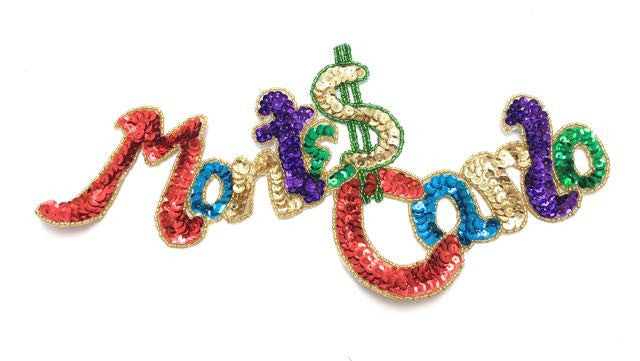 MONTE CARLO Sequin Word Spelled out 6