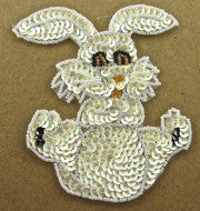 Rabbit White Sequins and Beads