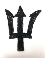 Maserati Auto Emblem with Black Sequins and Beads 6