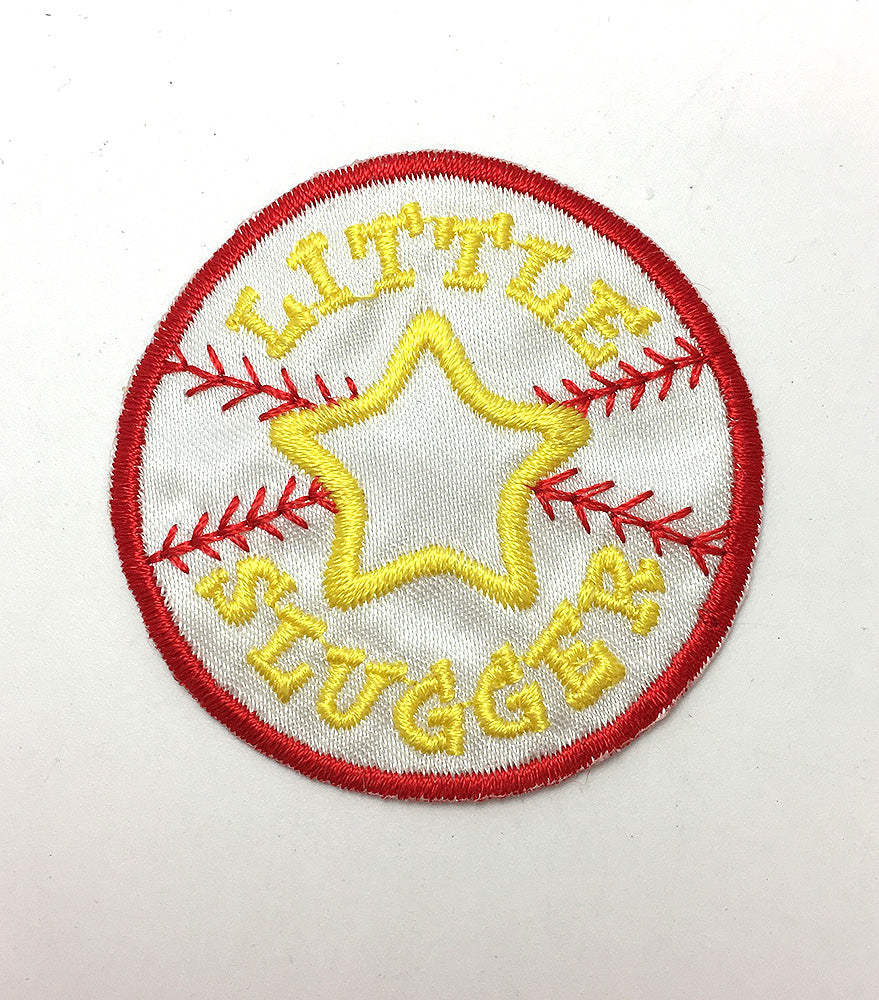 Little Slugger Baseball Motif Kids Embroidered Iron-on 2