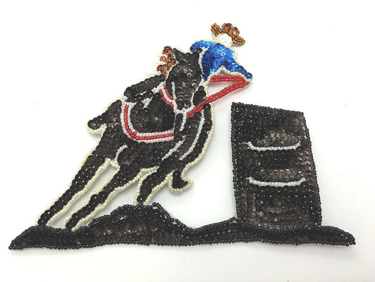 Western Barrel Racing Horse and Rider, Custom Made 9" x 7.5"