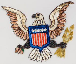 Eagle with USA Flag, Arrows and Branch 9.5" x 11.5"